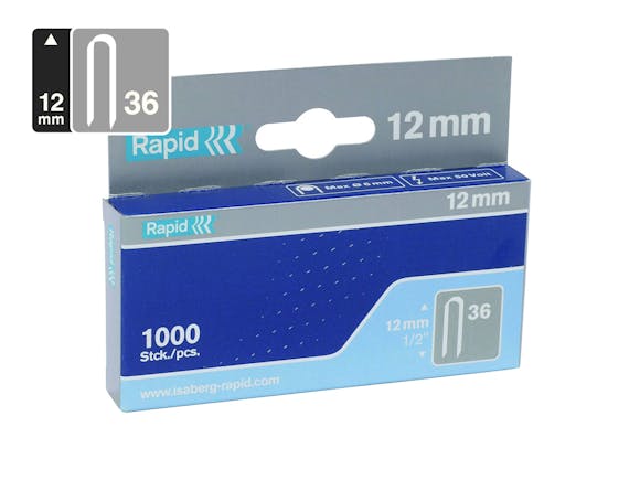 Rapid Mini Cable Staples 36/12 - Pack of 1000