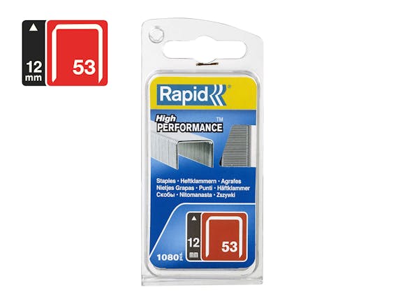 Rapid Finewire Mini Staples Galvanised 53/12 - Pack of 1080