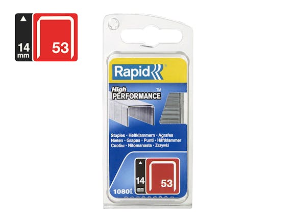 Rapid Finewire Mini Staples Galvanised 53/14 - Pack of 1080