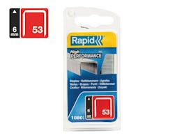 Rapid Finewire Staples Galvanised 53/6 - Pack of 1080