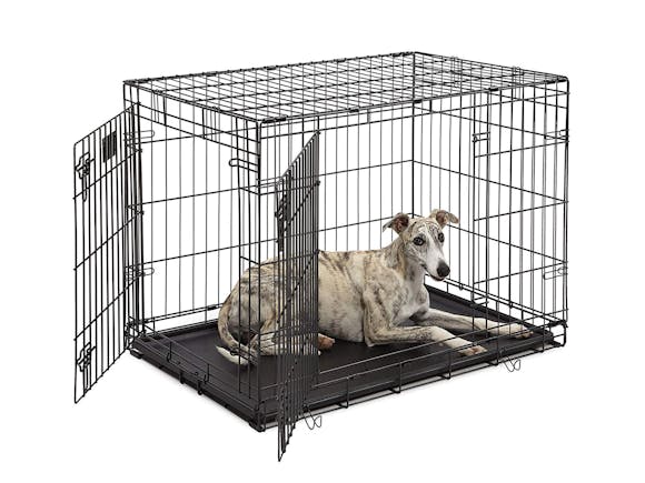 Dog Crate Cage Double Door Foldable - Large