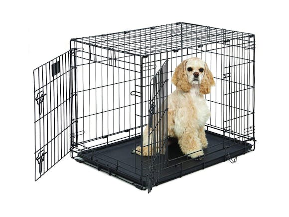 Dog Crate Cage Double Door Foldable - Medium