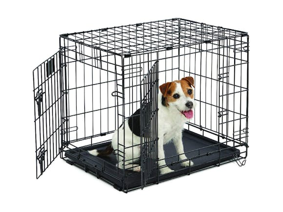 Dog Crate Cage Double Door Foldable - Small