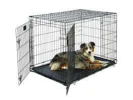 Fetch Dog Crate Cage Double Door Foldable - X-Large