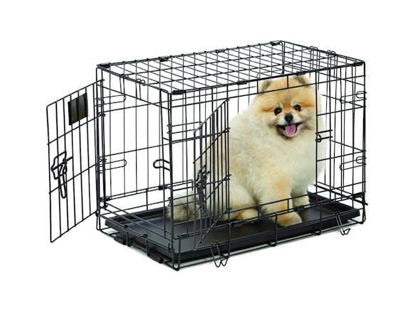 Dog Crate Cage Double Door Foldable - X-Small