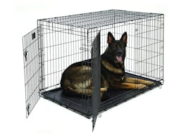 Fetch Dog Crate Cage Double Door Foldable - XX-Large