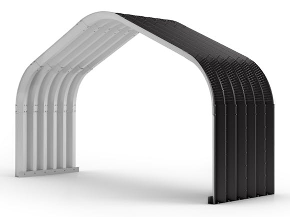 Arch Building Extension 6.1m x 1.83m Ironsand