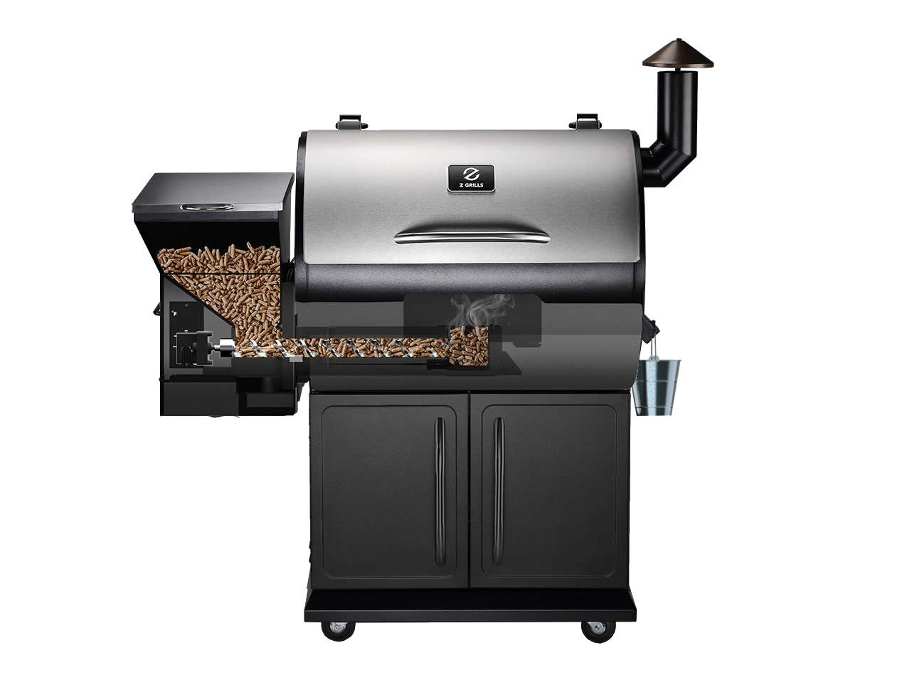 Z Grills 700D2E Wood Pellet Smoker & Grill BBQ With Cover - Smokers ...