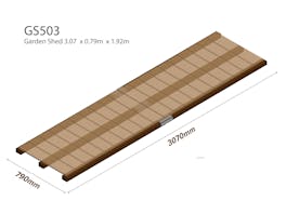 Garden Shed Wooden Floor Kit 3.07m x 0.79m