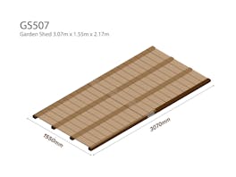 Garden Shed Wooden Floor Kit 3.07m x 1.55m