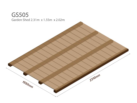 Garden Shed Wooden Floor Kit 2.31m x 1.55