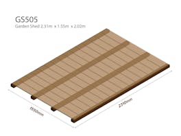 Garden Shed Wooden Floor Kit 2.31m x 1.55m