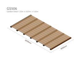 Garden Shed Wooden Floor Kit 1.55m x 3.07m