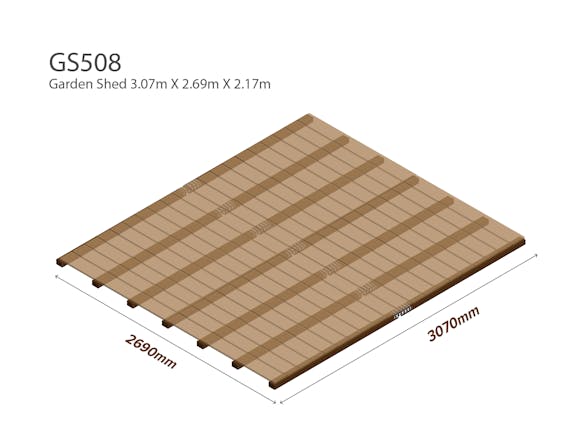 Garden Shed Wooden Floor Kit 3.07m x 2.69m