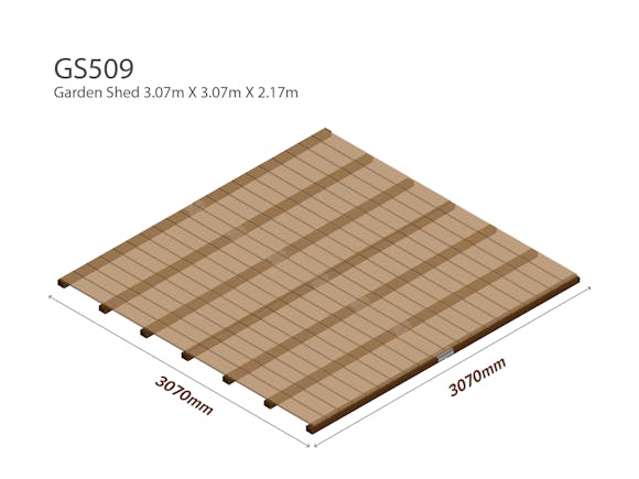 Garden Shed Wooden Floor Kit 3.07m x 3.07m