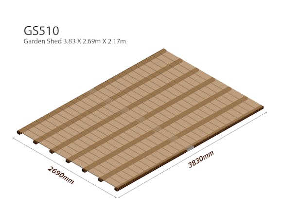 Garden Shed Wooden Floor Kit 3.83m x 2.69m - Flooring