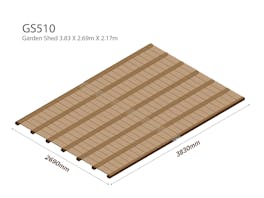 Garden Shed Wooden Floor Kit 3.83m x 2.69m