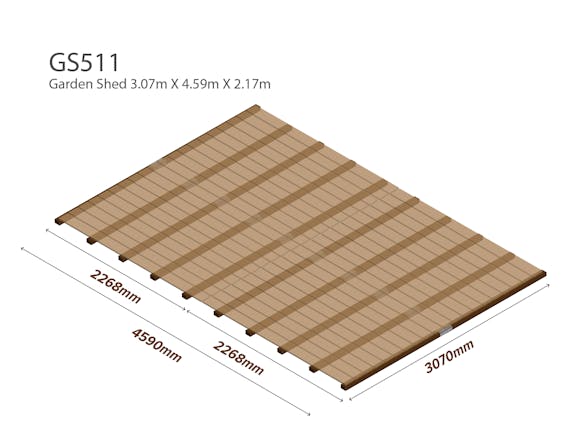 Workshop Shed Wooden Floor Kit 3.07m x 4.59m