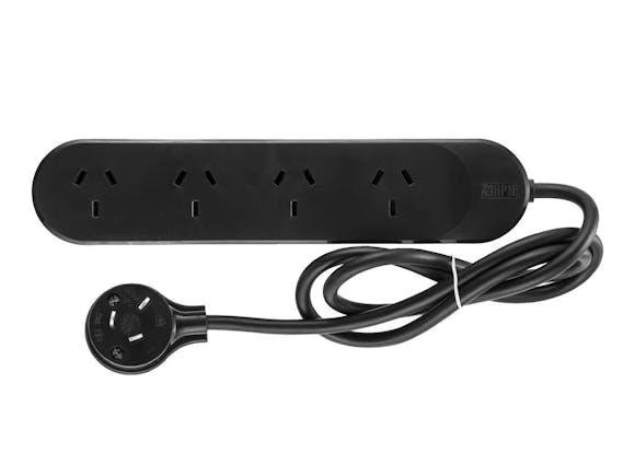 HPM Powerboard 4 Outlet 10A 2400W Black