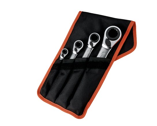 Bahco Ring Ratchet Spanner Set 4 Piece 8-27mm