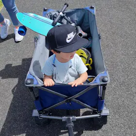 Mighty Carts Folding Beach Cart Navy — photo by Bejay