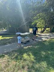 Mighty Carts Safari Beach Cart with Awning — photo by LP