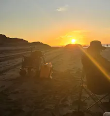 Mighty Carts Folding Beach Cart Navy — photo by Forrest