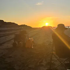 Mighty Carts Folding Beach Cart Navy — photo by Forrest